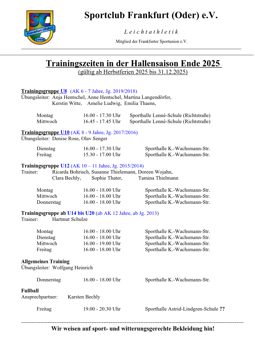 Trainingszeiten_2025