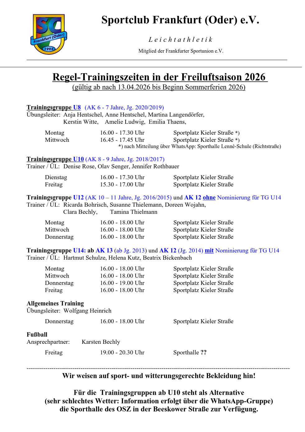 Trainingszeiten_2026